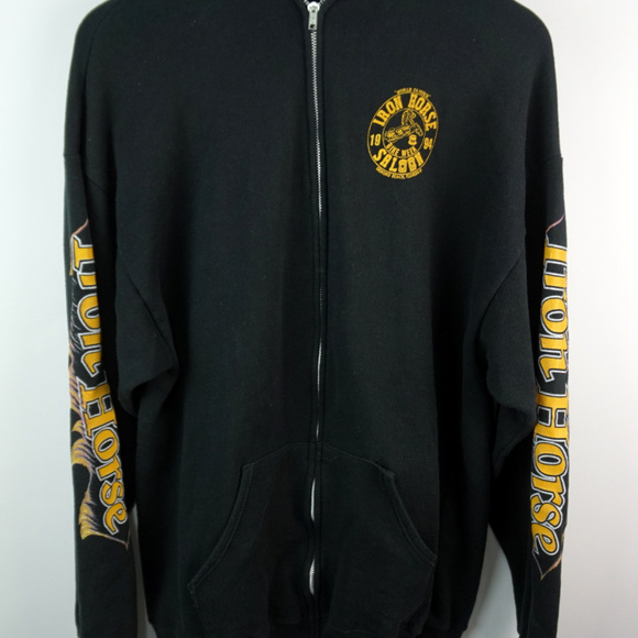VTG Iron Horse Saloon Bike Week 1994 Zip Hoodie - Picture 5 of 5